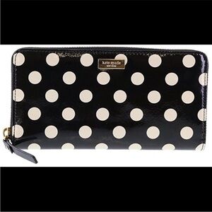 Kate Spade Carlisle Street Neda Polka Dot Patent Leather Wallet